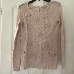 Dusty pink bow detail sweater Lauren Conrad